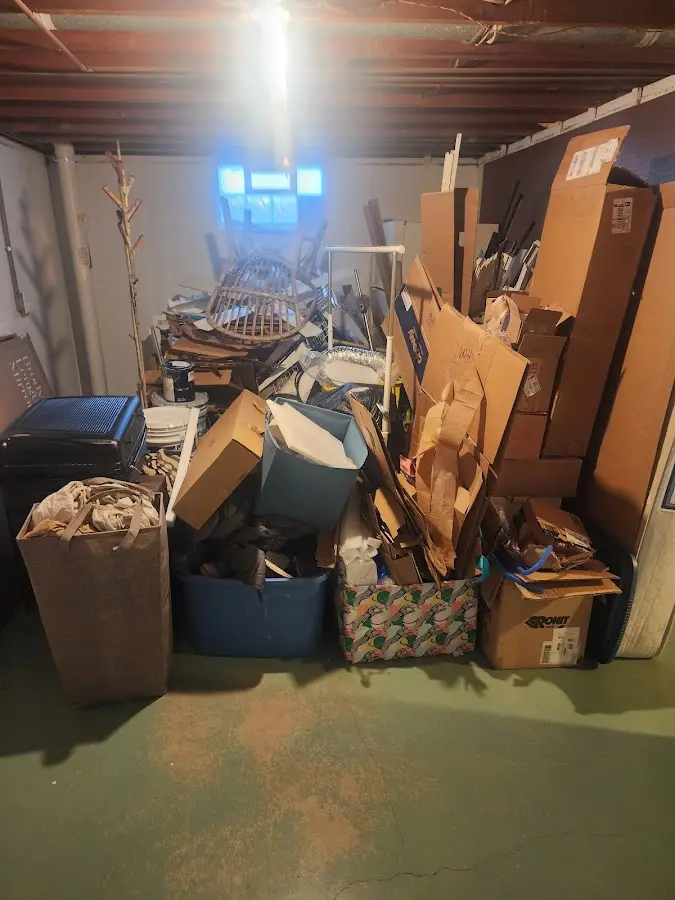 Roll-off dumpster container at job site for Construction Dumpster Rental in Harding